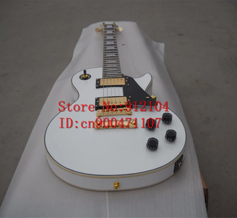 

free shipping customized new Big John electric guitar in white with gold hardware made in China F-1024