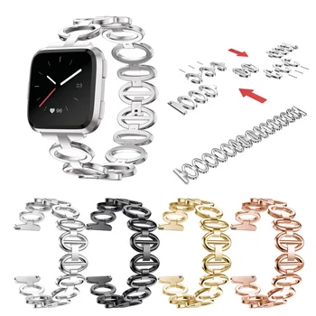 

23mm Stainless Steel Watch Band Replacement Strap for FitbitVersa Lite GY88