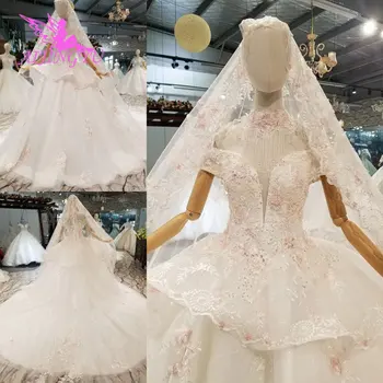 

AIJINGYU Best Price Wedding Dresses Modest Gown White Romantic Sexy Shiny Bridal Gown Stores Wedding Dress Long