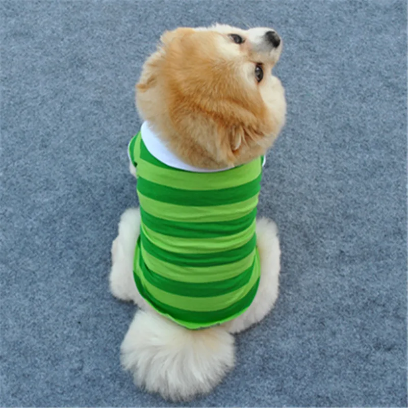 

Spring/Summer Classic Pet Dog Vest T-Shirt Striped Dog Shirt XS-XXL Pet Clothes For Dogs Cats Puppy Dog Clothes Wholesale
