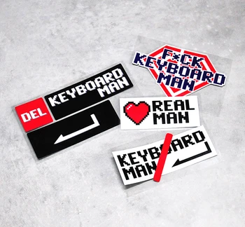 

Funny DEL KEYBOARD MAN Car Styling Decal Automobile Motorcycle Racing Bike Helmet Decorate Stickers