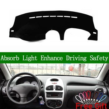 

For Peugeot 206 2004 2005 2006-2008 Dashboard Cover Sun Shade Non-slip Dash Mat Pad Carpet Car Stickers Interior Accessories