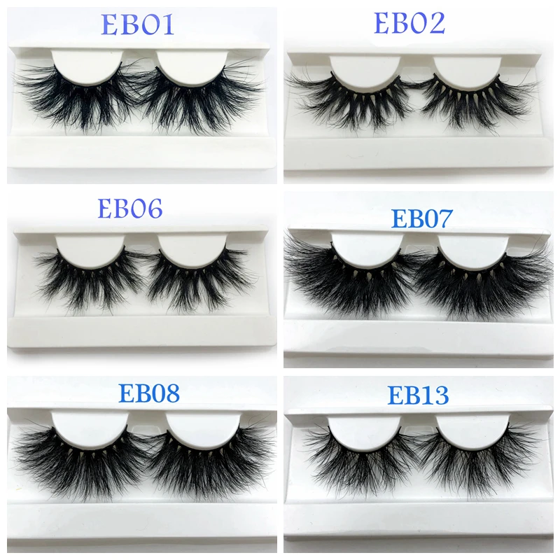 

Natural false eyelashes 1pair/lot Thick Strip 25mm 3D Mink Lashes Custom Packaging Label Makeup Dramatic Long Mink Lashes