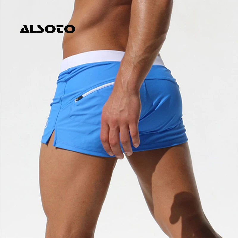 Neue Mode Bademode Männer Atmungs männer Badeanzüge Badehose Boxer Briefs Sunga Badeanzüge Maillot De Bain Strand Shorts