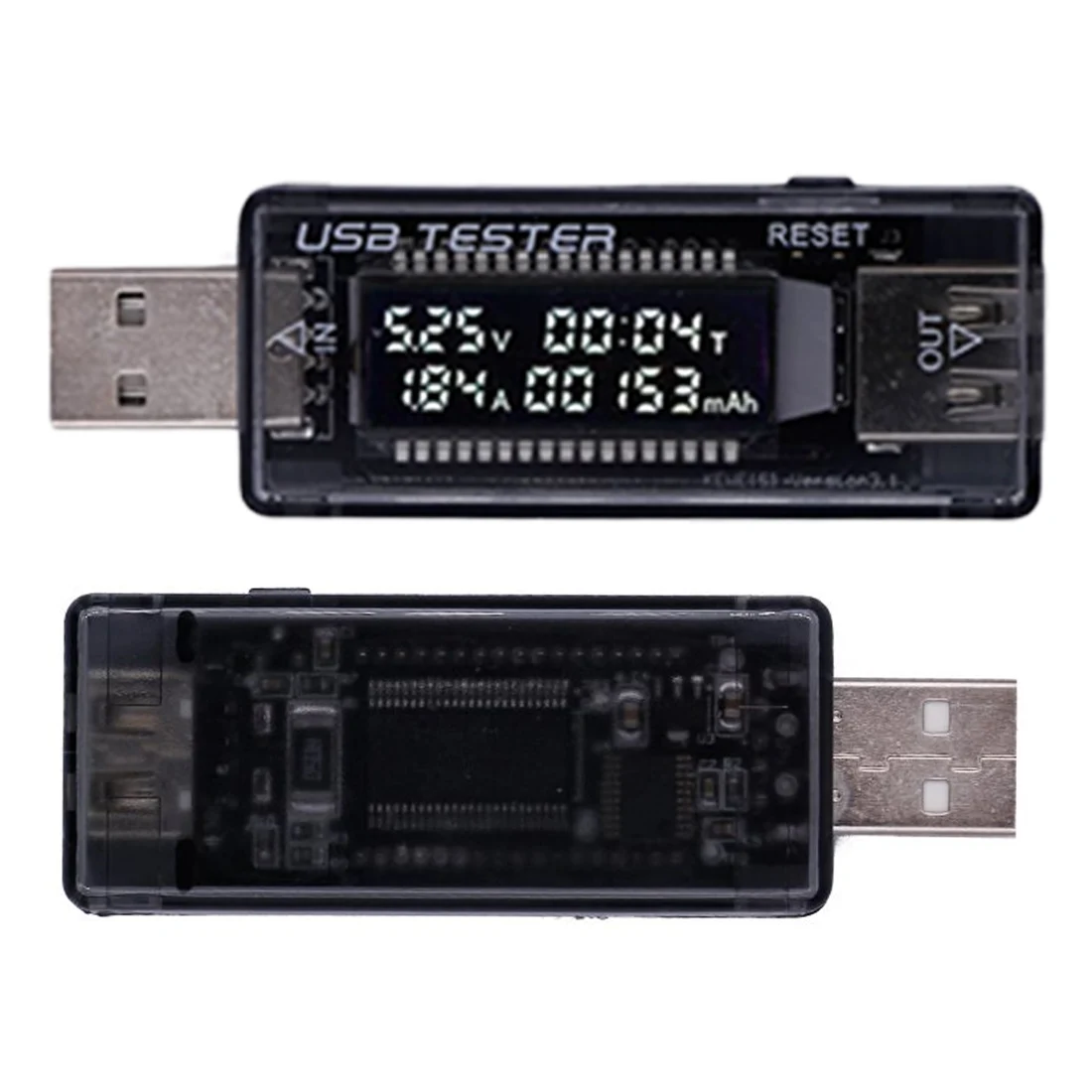 

1pc Digital Voltage Current Charger Voltmeter Ammeter Power Capacity Tester Meter USB Detector 3-20V / 0-3A