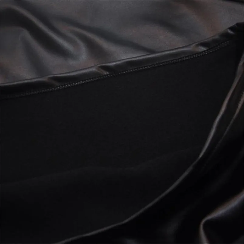 Womens Fashion Casual Skirt Women Leather Skirt High Waist Slim Party Pencil Skirt High Waist Knee-Length skirts ladies R11 (7)