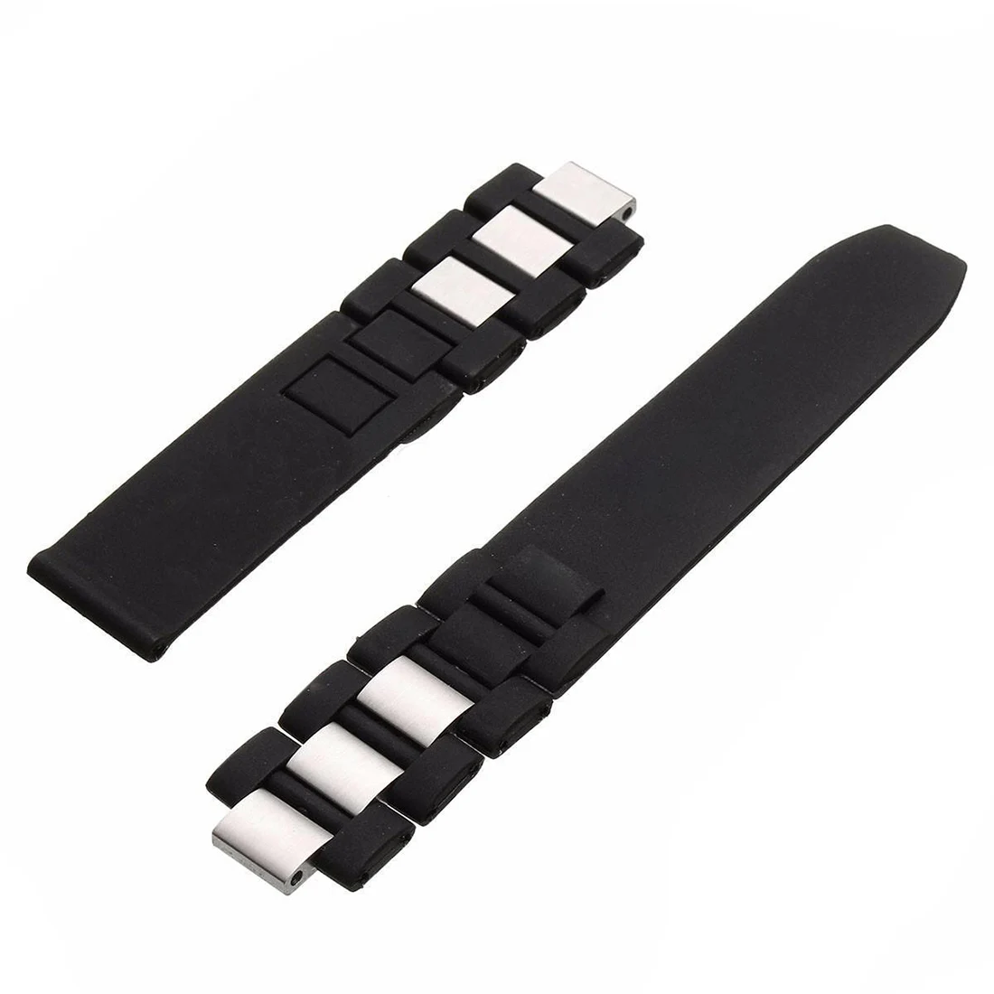 

20mm Silicone Strap Watch Band For Chronoscaph Autoscaph 21 Band, Black