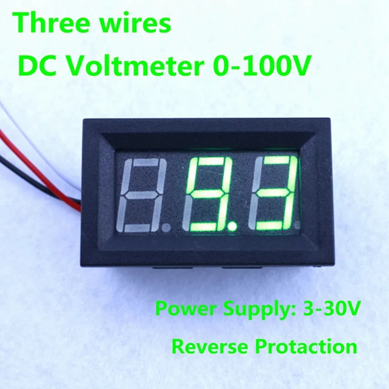 Green led display DC 0 99.9V digital volt meter voltage panel DC 0 30V