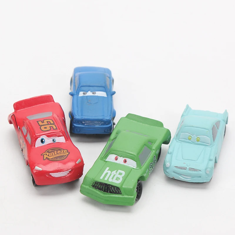 4 6 см 24 шт./лот Disney Pixar Cars 3 Lightning McQueen Mater Jackson Storm Ramirez 1:55 литье под давлением ABS модель
