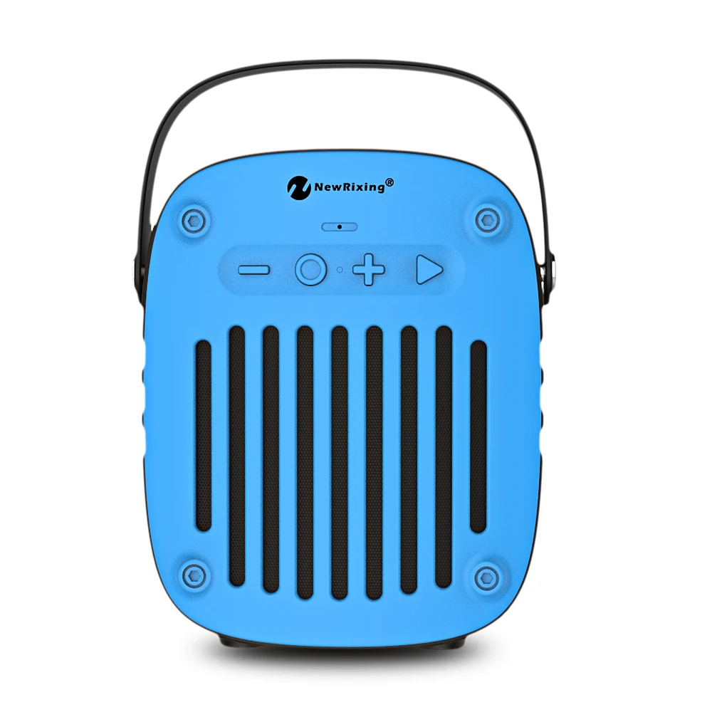 NewRixing NR-4014 Портативный беспроводной Bluetooth 4,2+ EDR стерео динамик мини-плеер 5 прохладных цветов Поддержка fm-радио и TF карта - Цвет: Blue