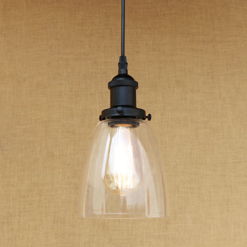 Modern 3 shapes glass shade pendant lamp LED Edison bulb Pendant Light