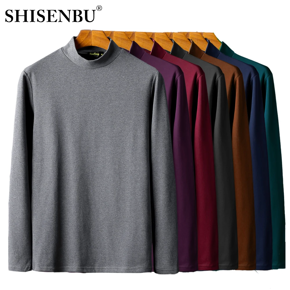 Male Underwear Shirt High Neck Winter Bodysuit Mens Warm Clothes Thermal Undershirts Thick Basic Tops Cotton Undershirt Tshirt (7)