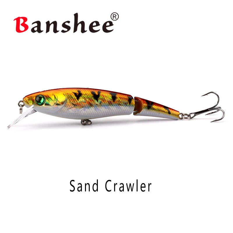 Banshee 95 мм 14 г плавающая приманка для рыбалки VJ01 погремушка звук рывок Реалистичная приманка 2 секции mulit шарнирная Джеркбейт гольян - Цвет: Sand Crawler