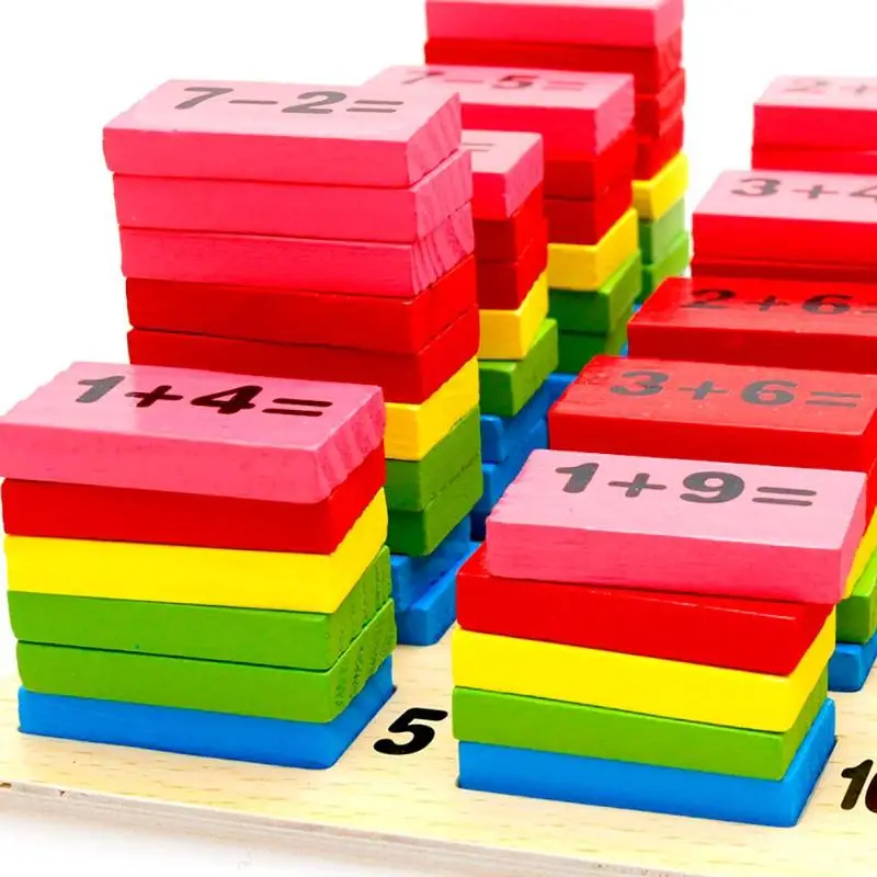 110 шт деревянное домино блок Монтессори дошкольного образования математические игрушки для детей