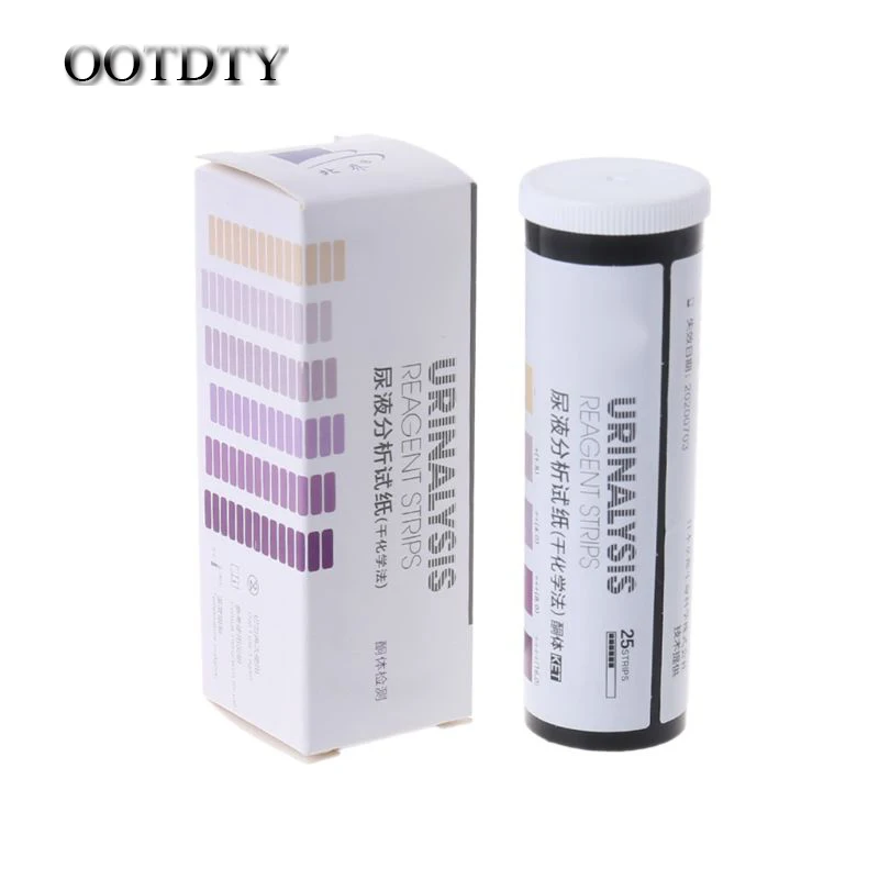 

25 Strips/Set Ketone Test Strips Urine Tester Reagent Strip Anti-VC Test-Atkins Diet Weight Loss Analyze Analysis Urinary URS-1K