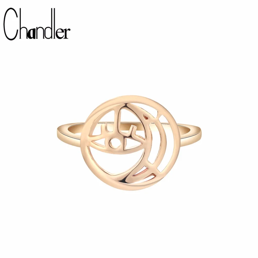 

Chandler 1pcs Crescent Moon Round Rings Plating Evil Eye Rings For Women Girls Geometrical Hollow Enthic Jewelry Factory Price