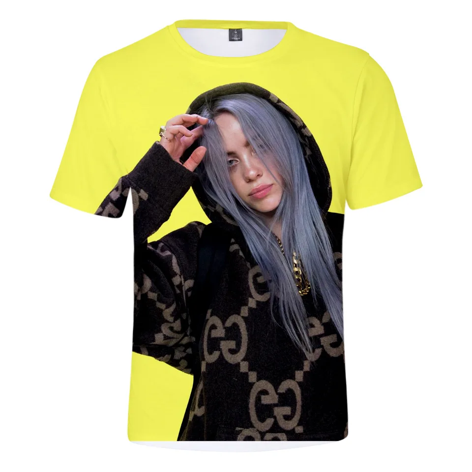 

3d Print T-shirt Billie Eilish T Shirt Women Girl Tshirt Top