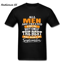Для мужчин Забавные футболки Best родился в сентябре футболка Графический подарок на день рождения короткий рукав Футболка для взрослых
