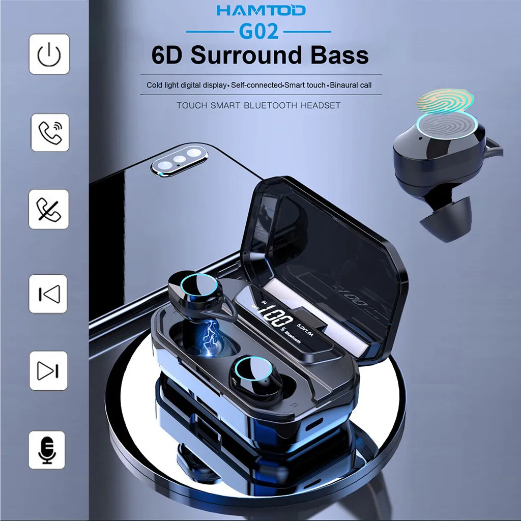 Новинка 2019 беспроводные мини наушники TWS BT 5 0 IP67 стерео HIFI в ухо Blutooth|Наушники и