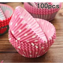 100 шт Красочные Бумага торт форма для порционного кекса выпечки кексов коробка чашки чехол вечерние лотка торта формочка, Инструменты для декорирования торта Бумага
