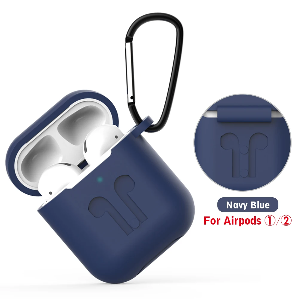 Толстый Силиконовый противоударный чехол для Air pods 1 для AirPod 2, защитный чехол для наушников, аксессуары из мягкой кожи, уплотненный корпус для наушников - Цвет: 09