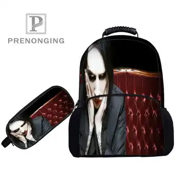 

Custom 17inch marilyn-mansonBackpacks Pen Bags 3D Printing School Women Men Travel Bags Boys Girls Book Computers Bag#1031-01-56