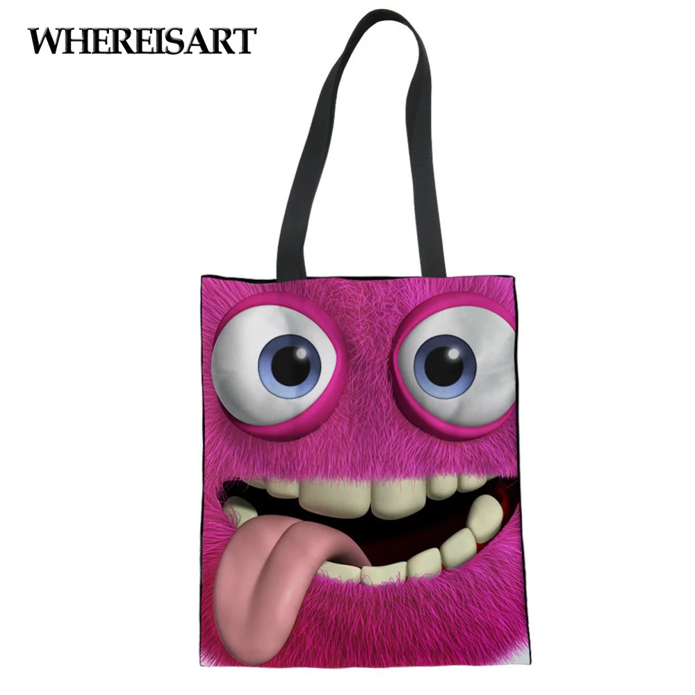 WHEREISART, Женская многоразовая Хлопковая сумка для покупок, женские сумки, холщовые сумки-тоут, веб-магазин, эко складная сумка с завязками