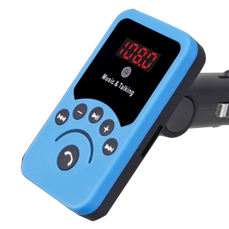 

New Mini Car Mp3 Wireless Bluetooth Handsfree Car Kit FM Transmitter with Remote Control, 3.1A USB Charger with Smartphone