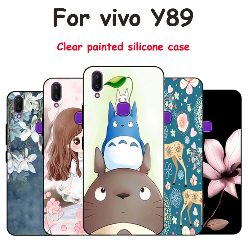 Мягкий силиконовый чехол для телефона vivo Y89 Y89A с рисунком из мультфильма