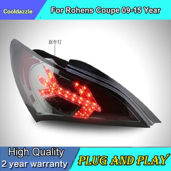 

Car Styling Case For Hyundai Rohens Coupe LED Tail Lamp 2009-2015 Genesis Taillights Led Rear Lamp Smoke Black Made In Taiwan