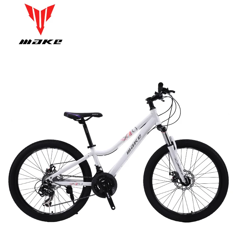 Make стальную раму, велосипед 24 колеса, 24 скорости SHIMANO - Цвет: white