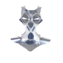 Модный танцевальный костюм Серебряный боди Женский DJ DS комбинезон для певцов одежда для выступлений Pole Dance Gogo костюмы для танцев