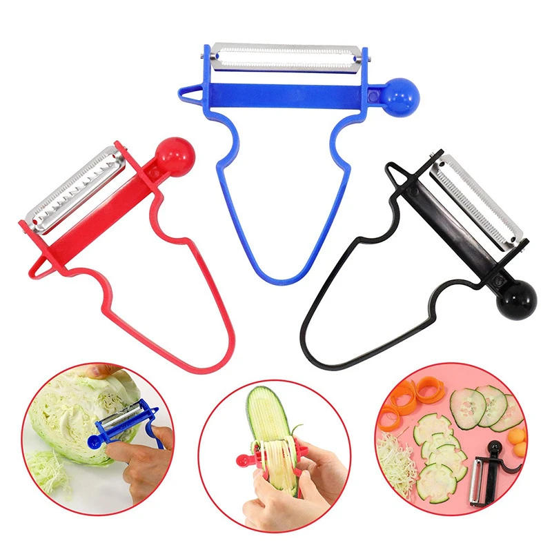 

1Pc Multifunction Vegetable Slicer Shredder Peeler Julienne Cutter Multi Peel Stainless Steel Blade Zesters Kitchen Accessories