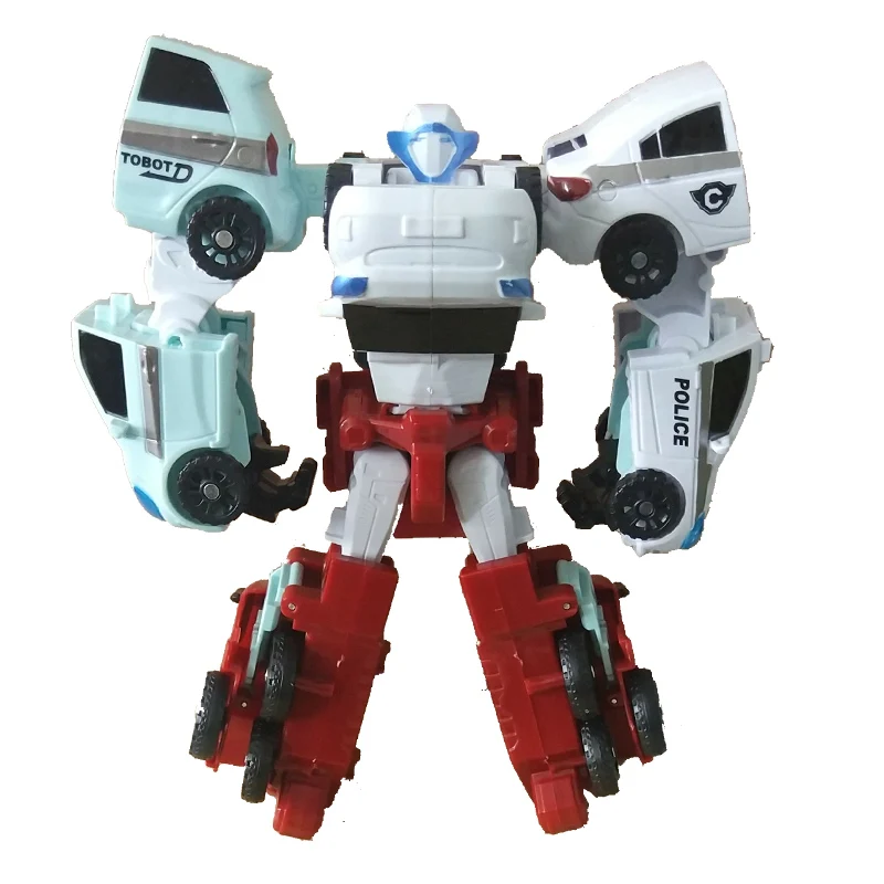 Tobot 4 в 1 робот-трансформер игрушки Аниме Tobot 4 машинки сливаются деформация большой белый робот в качестве подарка на день детей - Цвет: No BOX