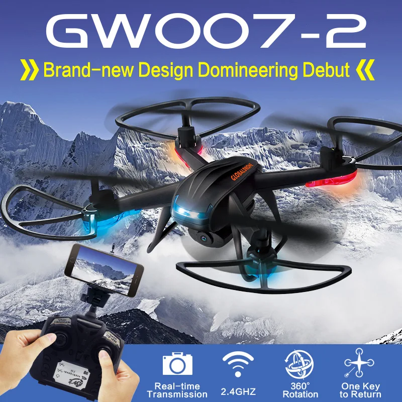 

GLOBAL DRONE GW007-2 Professional Quadrocopter 4CH 6-axis gyro Quadcopter RC Helicopter Drone with Camera 720P