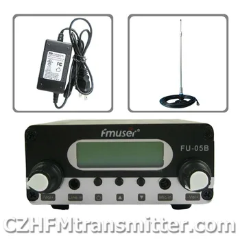 

0.5W 500mw FU-05B pll 76-108mhz fm transmitter BLACK broadcast stereo mic +car sucker antenna +power adapter