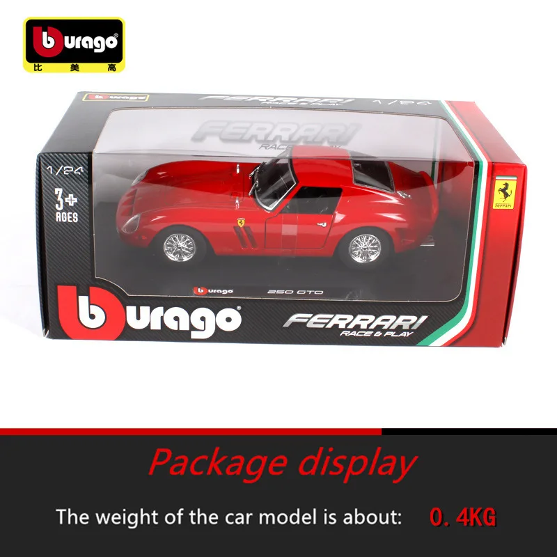 Bburago 1:24 Ferrari 250gto коллекция производитель авторизованный имитационный сплав модель автомобиля ремесла украшение Коллекция игрушек инструменты