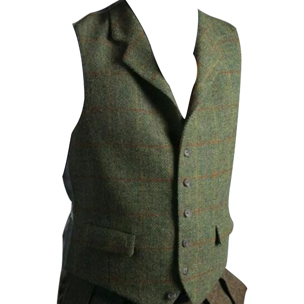 

HCF by Air 2018 Lattice Green Vest Dress Suit Vest Formal Vest Suit Vest Herringbone Suit Slim Jacket Tops Custom Made