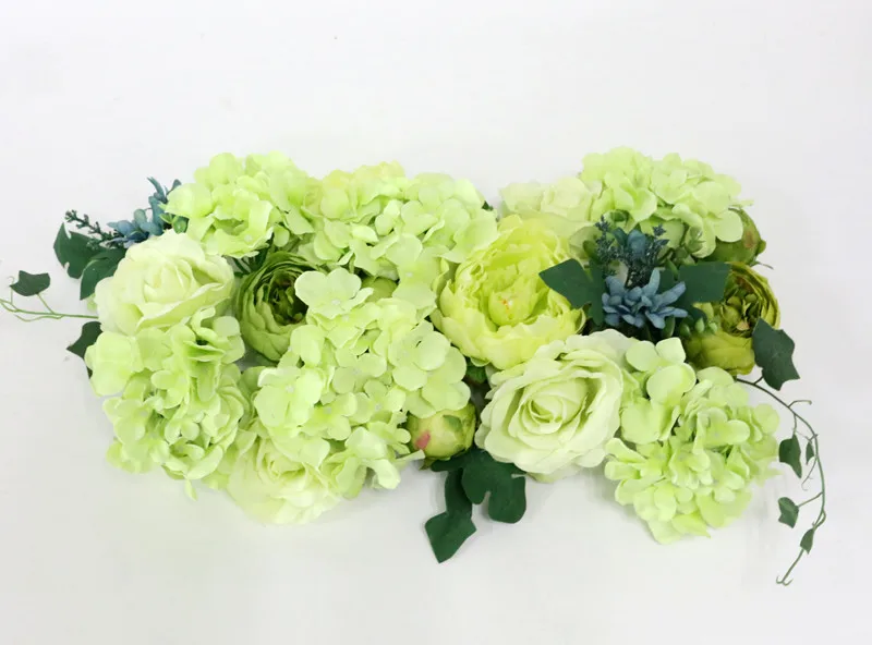 Flone Artificial Road Flower Row Silk Flower Hydrangea Peony Rose Flowers Wedding Arch Road Lead Home Hotel Party DIY Decor  (5)