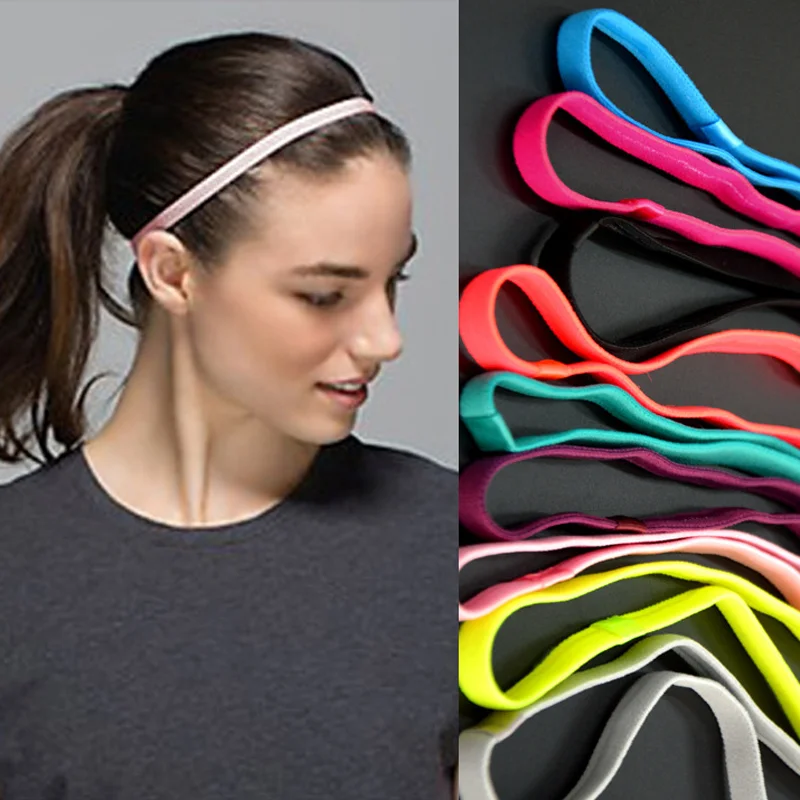 

2Pcs/lot Sports Elastic Headband Anti-slip Yoga Hair Bands Sweatband Headband Running Yoga Gym Headwear Accessories Women Men