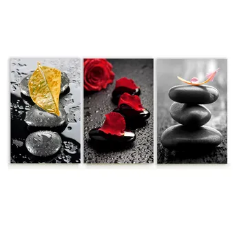 

3 Panel Modern Canvas Art Painting Stone Poster Picture HD Print Painting Art in Frameless Wall Decoration Painting