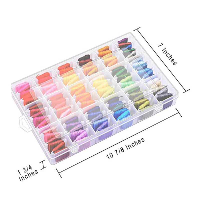 Paxcoo 146 Pcs Embroidery Floss with Organization Box Including 108 Colors Cross Stitch Thread Friendship Bracelet String and 38 Pcs Cross Stitch Tool Kit for Friendship Bracelet String Making 