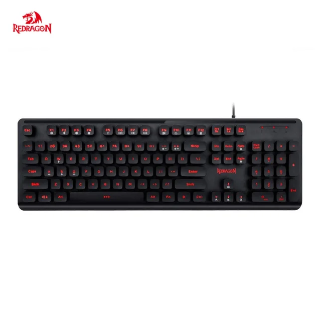 Special Offers Redragon Mechanical Feeling Membrane Gaming Keyboard 7 Colors LED Backlit USB Wired illuminated Keyboard for PC Games Office