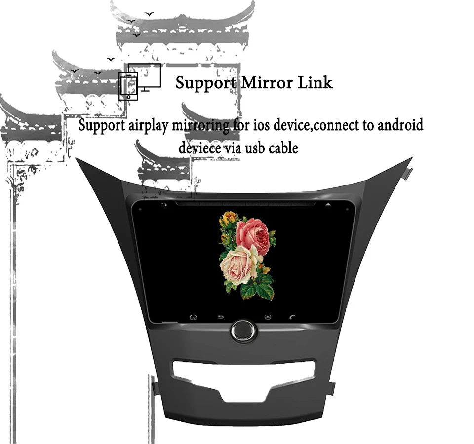 4G + 64G чистый android 9 0 автомобильный DVD GPS для SsangYong Новый Actyon/Korando 2014 2018 с 3/4G WIFI Ips экран