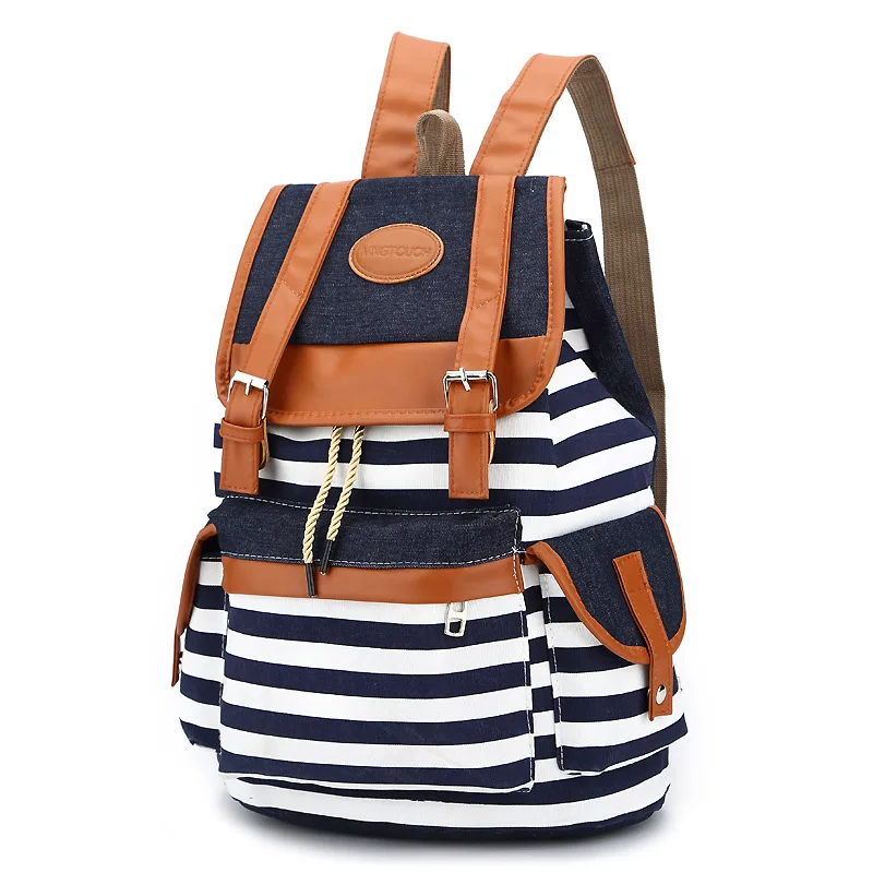 

2017 fashion School Bag Bohemian Vintage Women Backpack Drawstring Printing Canvas Bagpack Sac a Dos Femme travel Rucksack