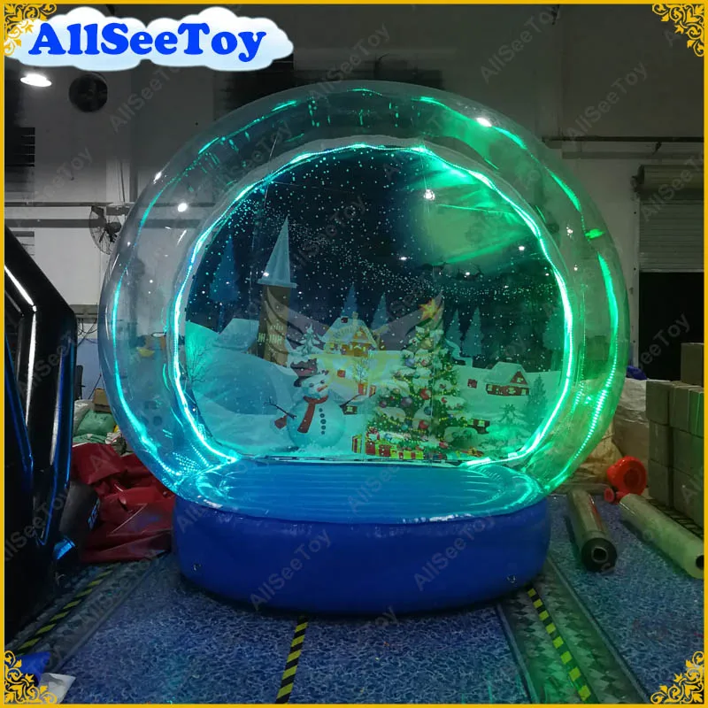 

Lighted Giant Inflatable Snow Globe for Christmas Decoration Photo Snow Globe Commercial Quality Human Size Snow Globe