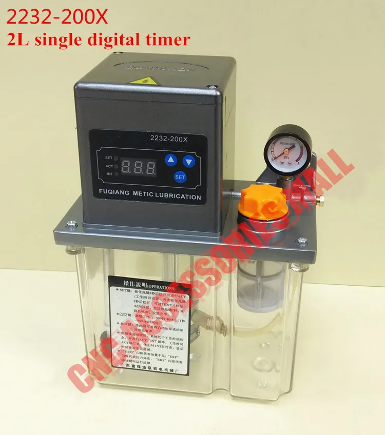 

2L 220V AC Electric Fully Auto Lubrication Pump single screen Oil Pump for cnc milling machine