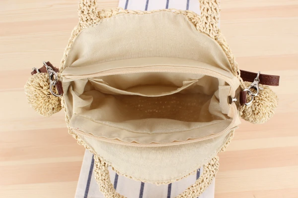 Fashion Round Straw Bags Bohemian Tassel Rattan Women Handbags Woven Crossbody Shoulder Bags Designer Ball Summer Beach Purse