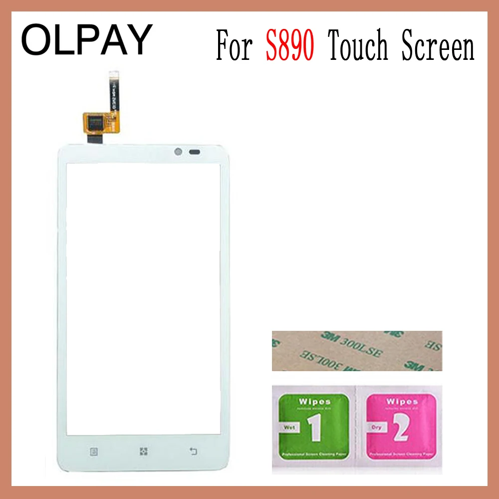 OLPAY 5,0 ''для lenovo S890 S 890 сенсорный экран стекло дигитайзер панель объектив сенсор стекло Бесплатный клей и салфетки