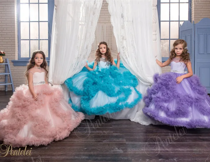 2019 Cloud Baljurk Puffy Bloem Meisje Jurken Eerste Communie Jurken Voor Meisjes Kralen Verjaardag Pageant Jurken Vestido De Daminha 2019 Cloud Baljurk Puffy Bloem Meisje Jurken Eerste Communie Jurken Voor Meisjes Kralen Verjaardag Pageant Jurken Vestido De Daminha